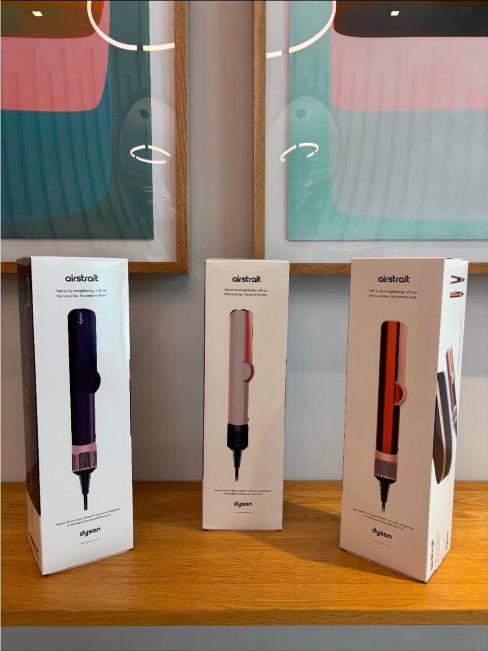 Dyson Airwrap Styled Hair Tool Trio in Purple, Pink, and Orange